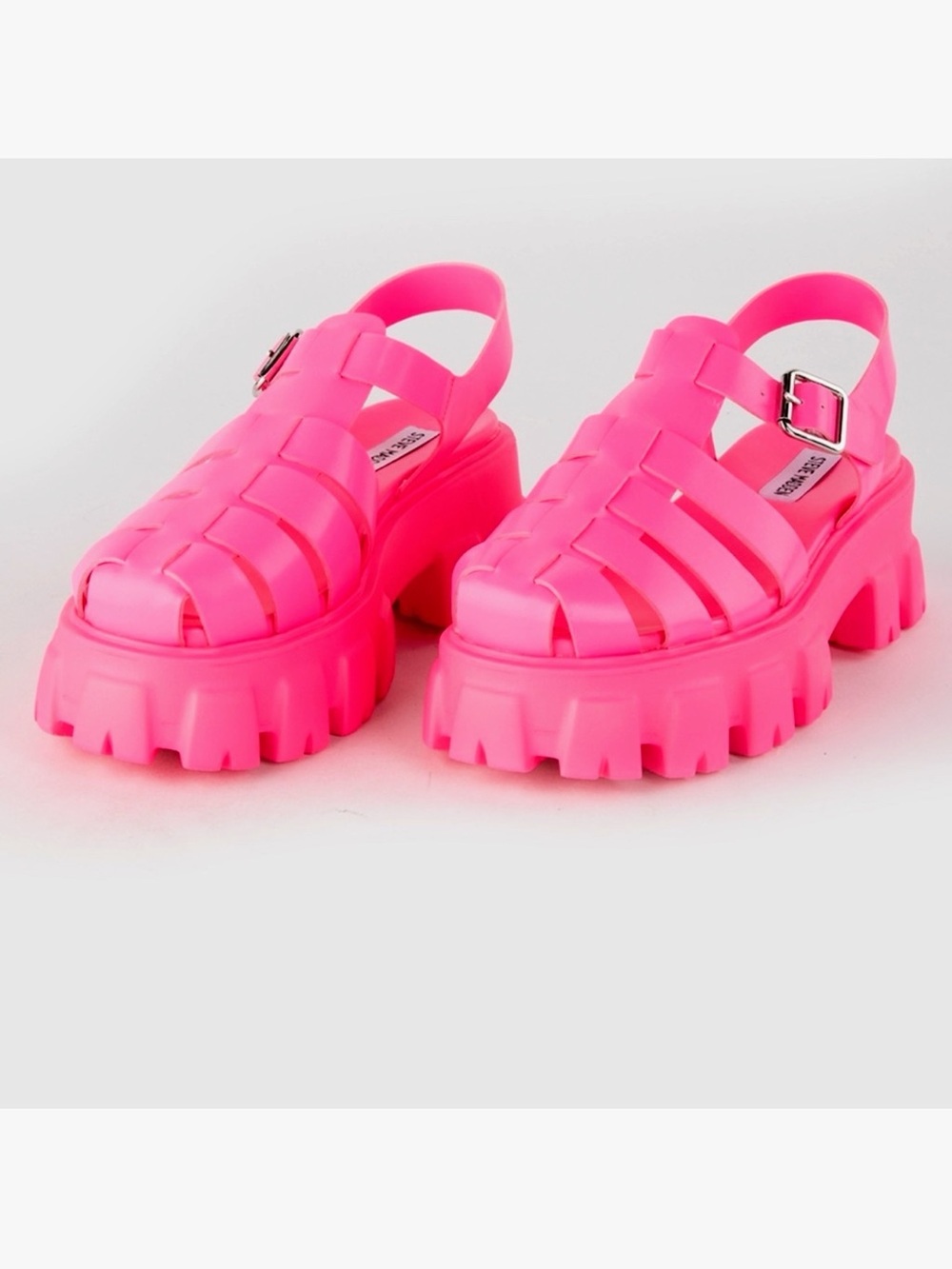 NEW Steve Madden Hot Pink Echo Platform Fisherman Sandals 9